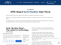 ETFE Based Solar Semi-Flexible Panels - Fly Solartech