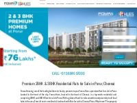 Premium 2BHK & 3BHK Residential Flats for Sale in Porur, Chennai