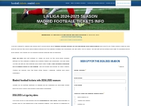 Spanish La Liga 2024-2025 - Madrid football tickets information