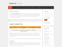 Football Tips Football Picks. Free Football Predictions on Match Days