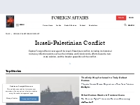 Israeli-Palestinian Conflict | Foreign Affairs