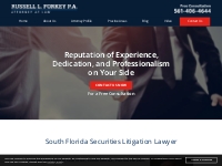 South Florida Securities Litigation Lawyer | Boca Raton FINRA Attorney
