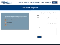 Financial Reports - The Foundation For The Horse
