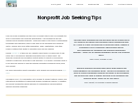 Nonprofit Job Tips