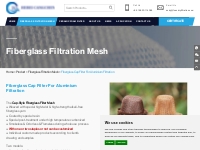 Fiberglass Cap Filter For Aluminium Filtration Company