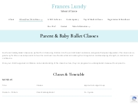 Parent   Baby Ballet Classes - Frances Lundys School of Dance