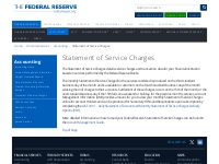 Statement of Service Charges