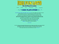 Free Fun Lotto ! Instant Win Lotto