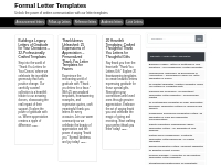Formal Letter Templates - Unlock the power of written communication wi