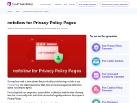 nofollow for Privacy Policy Pages - Free Privacy Policy