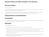 Privacy Policy for West Chester Tree Service - FreePrivacyPolicy.com
