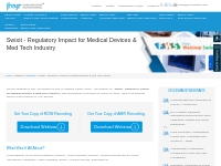 Swixit - Regulatory Impact for Medical Devices   Med Tech Industry