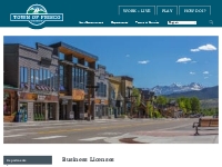 Business Licenses - Frisco Town Government