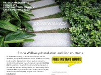 Local Stone Masonry for Concrete Walkways repair, installation and con