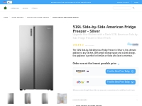 Large 519L Silver American Fridge Freezer