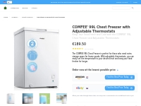 Efficient and Adjustable COMFEE 99L Chest Freezer