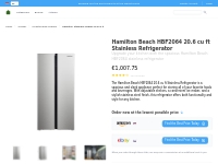 Hamilton Beach HBF2064 Stainless Refrigerator - 20.6 cu ft