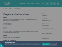 Corporate Information | FSB, The Federation of Small Businesses