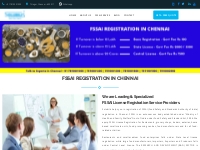 FSSAI Registration In Chennai - FSSAI Food License