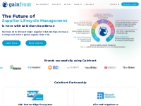 Gainfront - Modern Supplier Lifecycle Management for Today’s Business