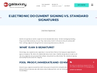 Electronic Document Signing Vs. Standard Signatures - Galaxkey