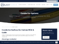Conductor Options for Custom Wire   Cable | Galaxy