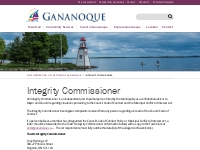 Integrity Commissioner | The Corporation of the Town of Gananoque