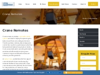 Crane Remotes – Remote Control for Cranes and Lifting Applications
