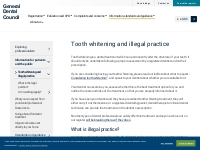  	Tooth whitening and illegal practice