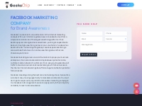 Best Facebook marketing company in Hyderabad - Geekschip