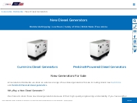 New Diesel Generators for Sale UK - Brand New - Great Pricing