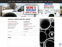 Contact Gene’s Water   Sewer | Water Pipe   Sewer Line Repair