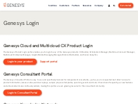 Cloud Log in | Genesys