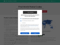 Find Postal Codes List Around the World, Postal Code Lookup  - Getpost