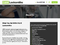 About Us – G   M Locksmiths