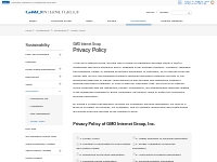 Privacy Policy | Governance | Sustainability | GMO Internet Group, Inc