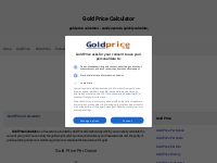 Gold Price Calculator - Gold Price OZ