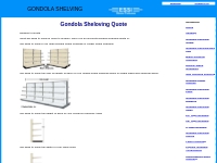 Gondola Shelving Quote