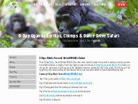 6 Day Uganda Gorillas, Chimps   Game Drive Safari