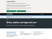 Births, deaths, marriages and care - GOV.UK