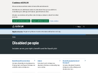 Disabled people - GOV.UK