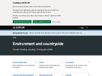 Environment and countryside - GOV.UK