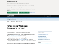 Check your National Insurance record - GOV.UK