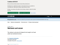        National curriculum - GOV.UK