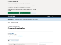        Firearms licensing fees - GOV.UK