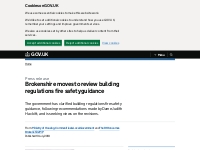       Brokenshire moves to review building regulations fire safety gu