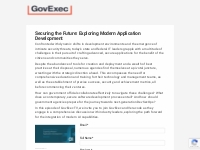 Securing the Future: Exploring Modern Application Development