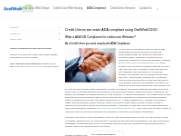 ADA Compliance - ADA Compliant Credit Union Web Design and Secure Host