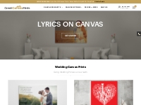 Wedding Song Lyrics on Canvas Prints | Wedding Canvas Prints