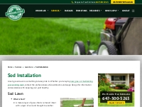 Sod Installation | Sod   Seed Lawn Maintenance Service Toronto